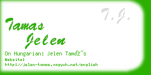 tamas jelen business card